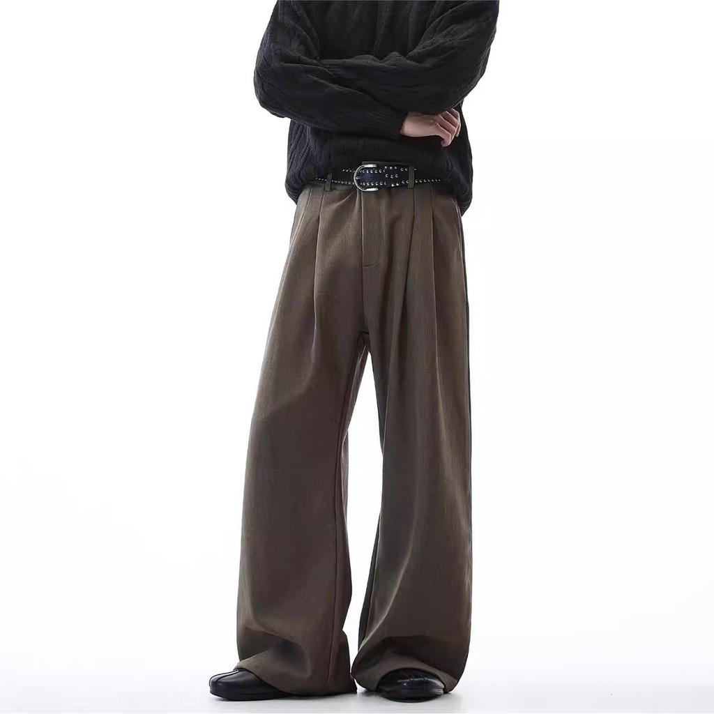 American cleanfit high street scimitar drooping trousers men's spring niche trendy brand casual loose straight trousers