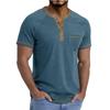 T-shirt da uomo a maniche corte con colletto Top casual con revers
