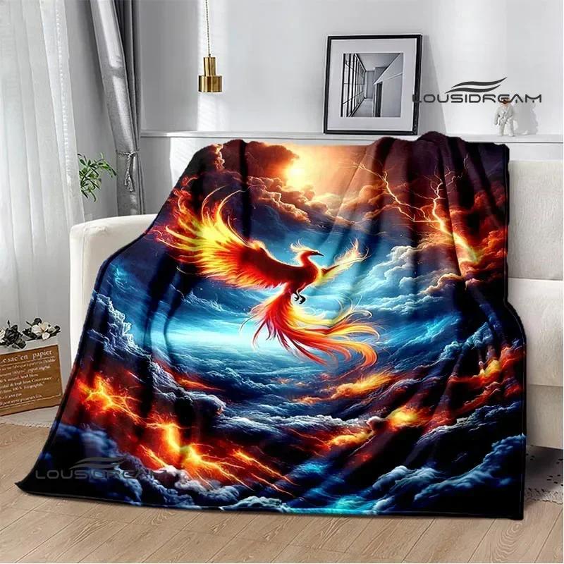 3D Phoenix Printed Blanket Flannel Warm Blankets Soft and Comfortable Blanket Bed Linings Cubre Cama Birthday Gift