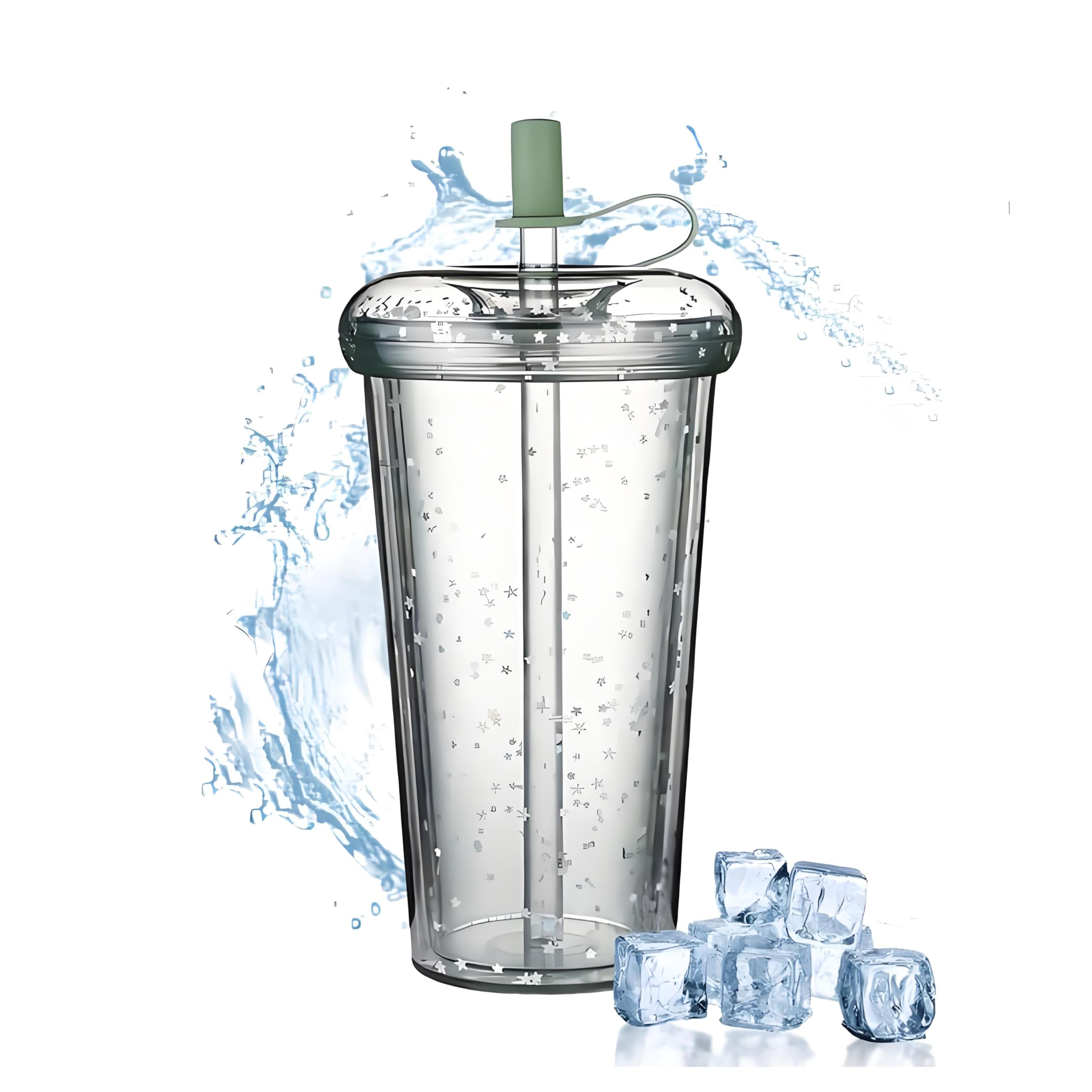 

MYEEDA Water Bottle with Straw, 420ml, Made of Food-Contact Resin, Plastic Water Bottle with Straw, Spill-Resistant Tumbler, Large Capacity, Easy to