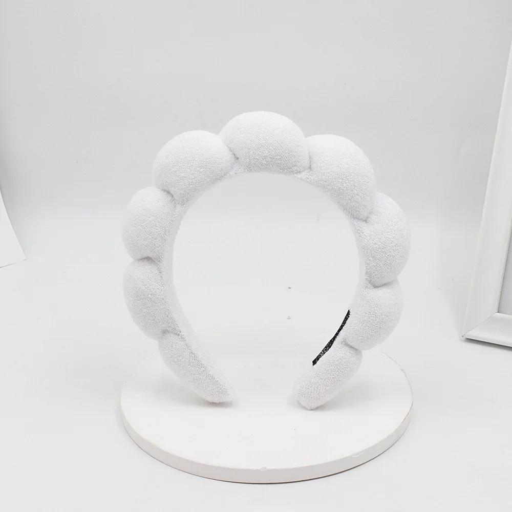 Femmes Filles Éponge Co Spa Maquillage Bulle Bandeau Éponge Bouffant Rétro Bandes Cheveux Doux Bandeau Couvre-chef