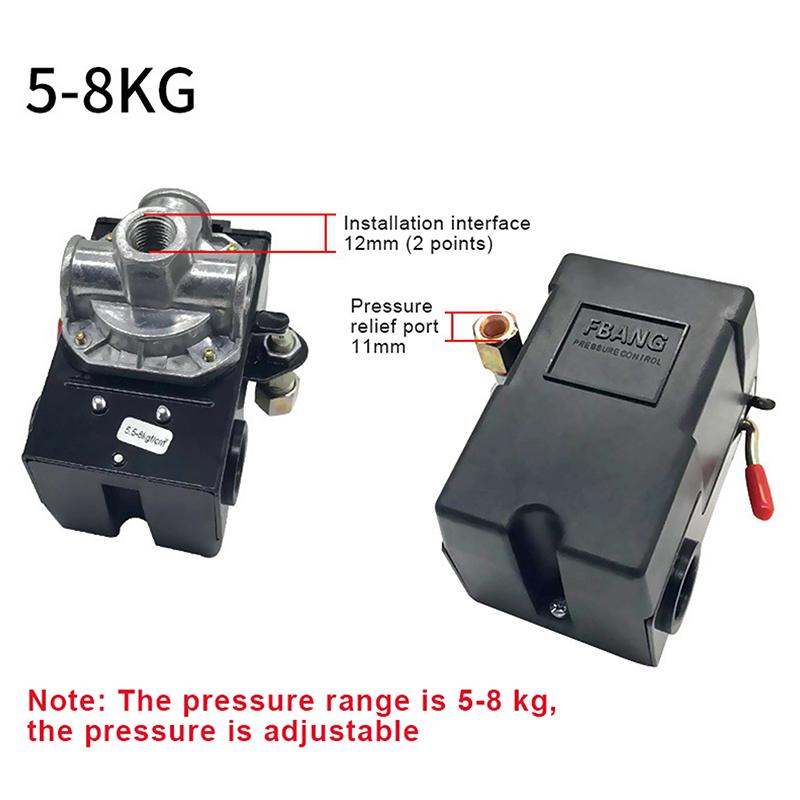 4 Anschlüsse 95-120 PSI Luftkompressor Druckschalter 16-20A Sicherer Luftkompressor Abschalt Schalter Luftkompressor Ersatzteile