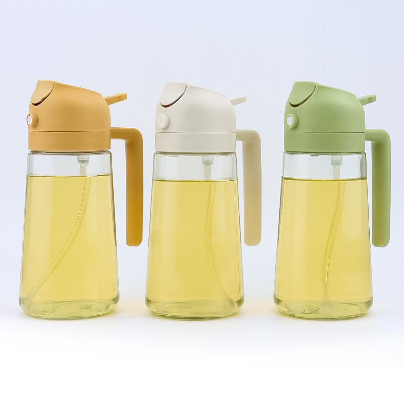 Dual-use Glass Oil Sprayer and Pour Bottle for Kitchen