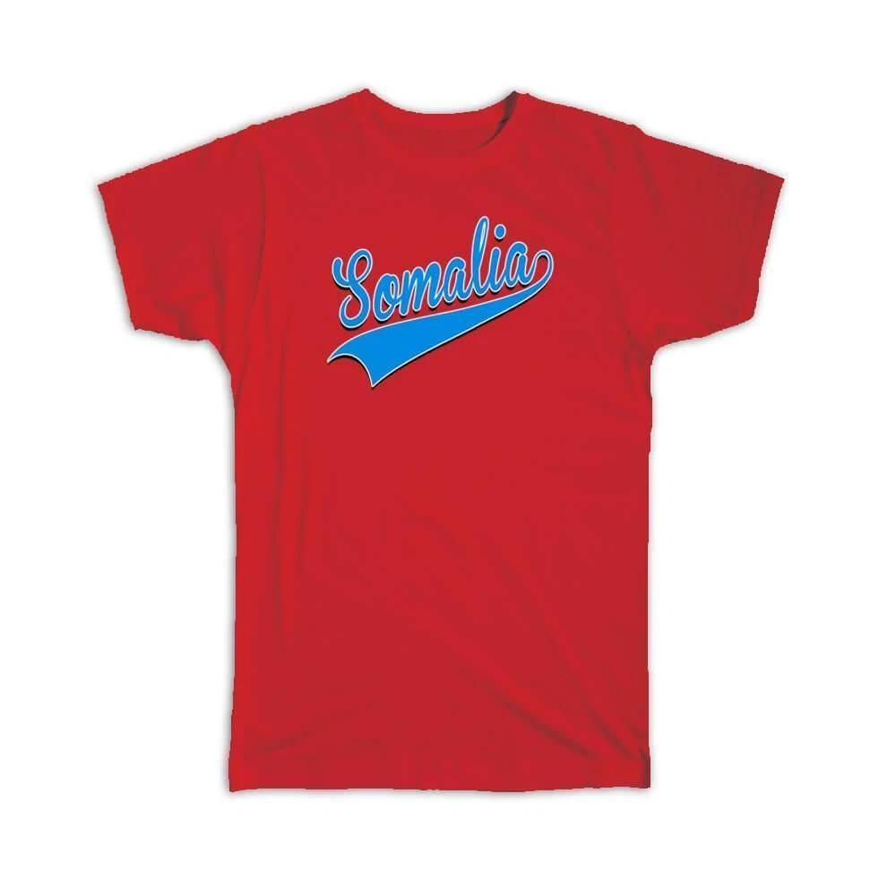 

Gift T-Shirt : Somalia Flag Varsity Script Baseball Beisbol Country Pride Somali 2XL