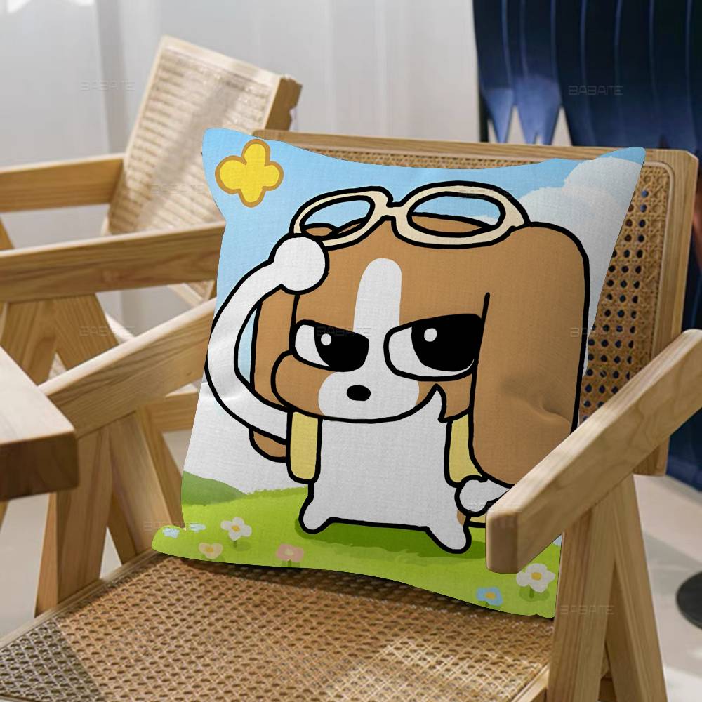 Anime SiamLIPu Pillow Covers Cartoon Sofa Decorative Home Double-sided Printing Short Plush Cute Cushion Cover