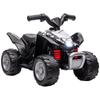 Quad Elétrico, Quad para Crianças, 2,8 km/h, Farol de LED, para 1,5-3 Anos, Preto, 65,5 x 38,5 x 43,5cm