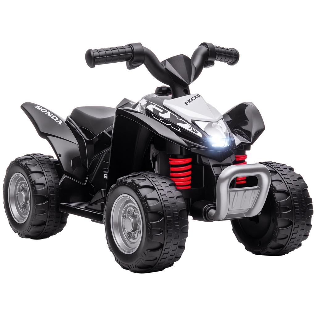 Electric Quad, Kids Quad, 2.8 Km/h, LED Headlight, for 1.5-3 Years, Black, 65.5 X 38.5 X 43.5cm