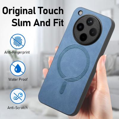For Find X8 Pro X 8 Case X8pro Luxury Leather for Magsafe Magnetic Wireless Charging Cover for OPPO FindX8 Pro X7 Ultra Shockproof Bumper