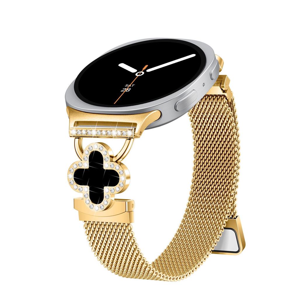 Cinturino Universale per Samsung Watch8 con Quadrifoglio e Fibbia Magnetica Milanesee