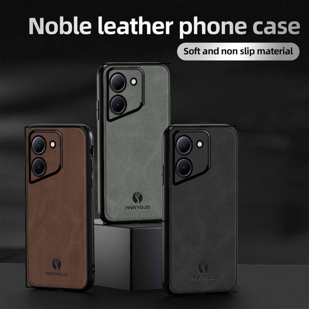 Premium Suede‑Like Leather Grain TPU Case for TECNO POVA 5 Pro 5G,5 4G Shockproof Soft TPU Cover