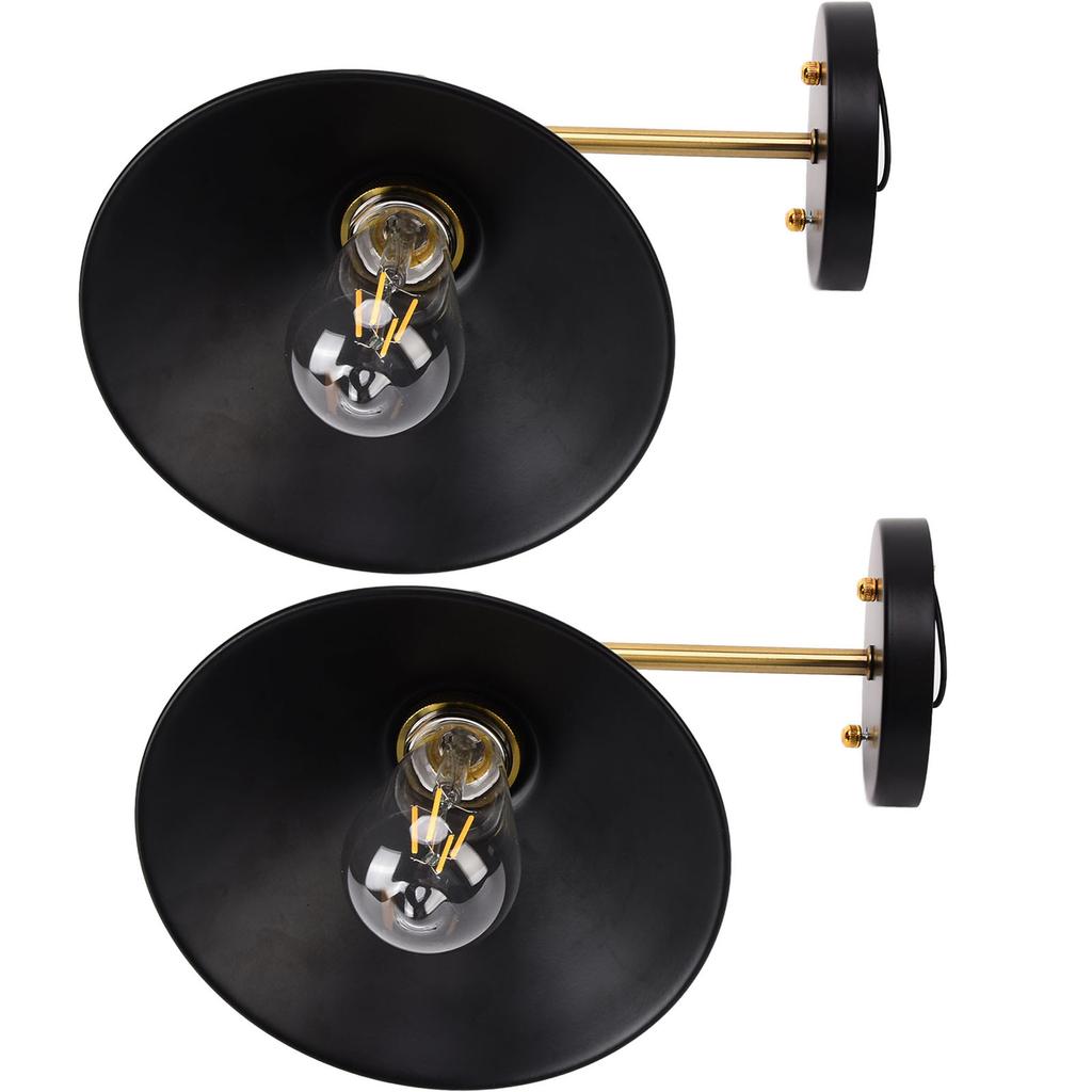 2 Set Vintage Wall Sconces E26/E27 Industrial Antique Swing Arm Wall Lights with Bulb AC