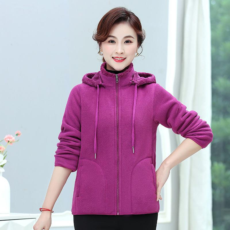 

Женское хлопковое пальто на подкладке из овечьей шерсти – Теплая, утолщенная куртка для женщин среднего и пожилого возраста в осенне-зимней моде. XL 40-53kg розы красного