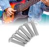 6PCS Metal Bridge Mounting Screws Silver Instrument Accessories  For Electric Guitar