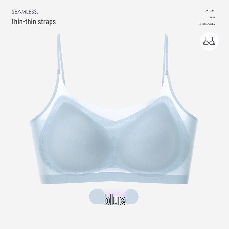Seamless Ultra-Thin Ice Silk Wireless Push-Up Bra for Women - Breathable Sleep Vest Style