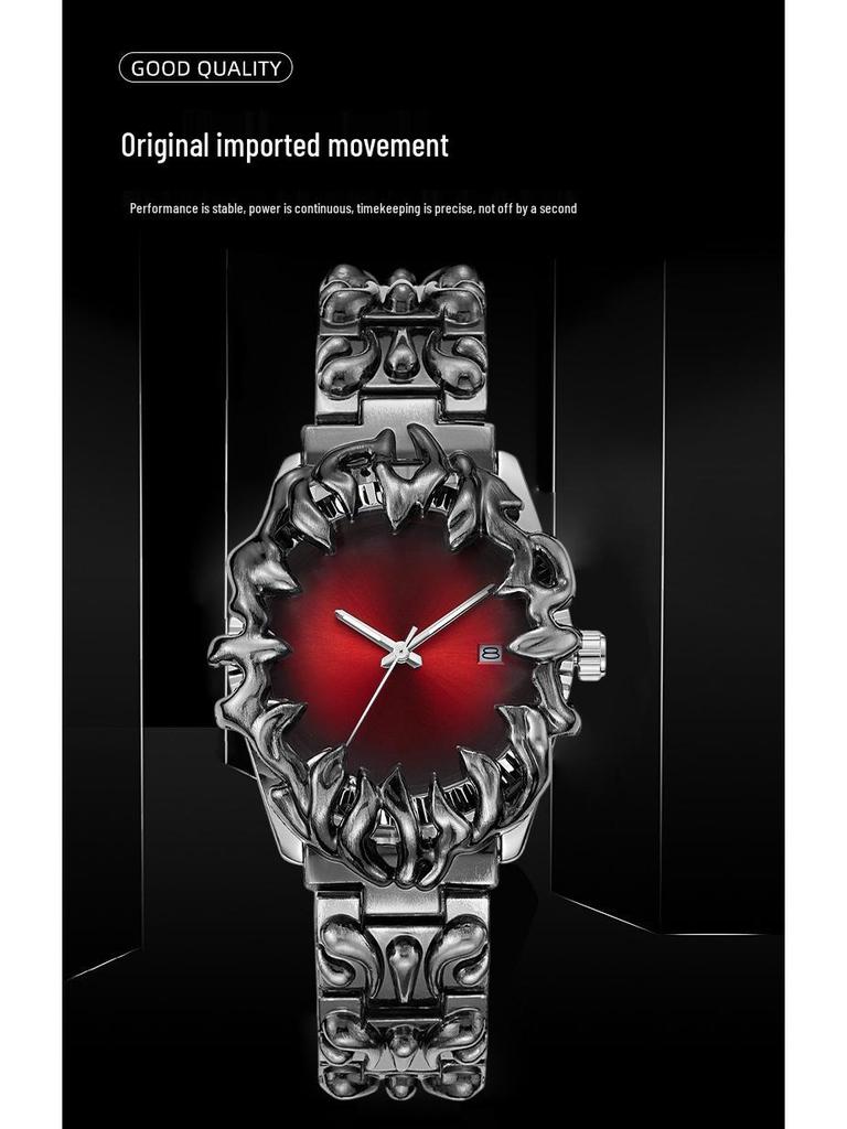 Millennium Y2K Alien Claw Alabaster High-End Waterproof Quartz Watch