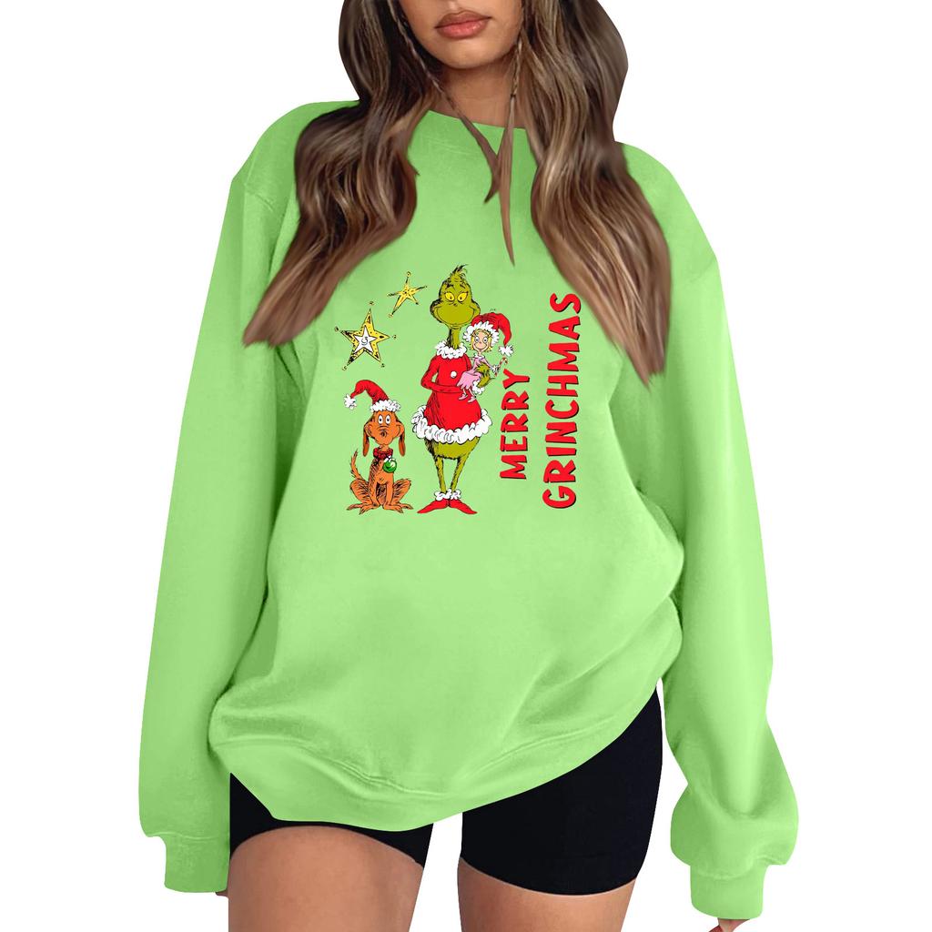 Women's Fashion Lightweight Long Sleeve Pullover Christmas Hoodie