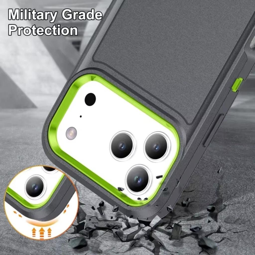 Rugged Military Otter Armor Box Phone Case For IPhone 17Air 16 E 15 14 13 Plus 13 12 Pro Max Anti-drop Dustproof Kickstand Cover