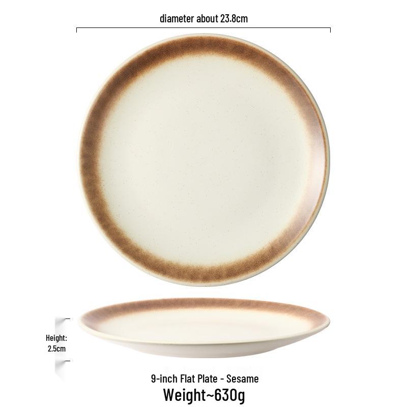12-inch Japanese Style Round Dinner and Salad Plate