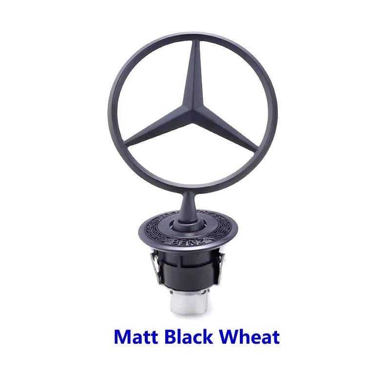 Car Sticker 1Pcs 44mm 3D Zinc Alloy Car Front Hood Emblem Bonnet Label Badge for Mercedes Benz W204 W210 W220 W212 C180 C200 Car