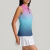 Dames Mouwloos Golf Poloshirt met Ritssluiting en Print Atletische Tanktop voor Sport Tennis Training Casual Kleding