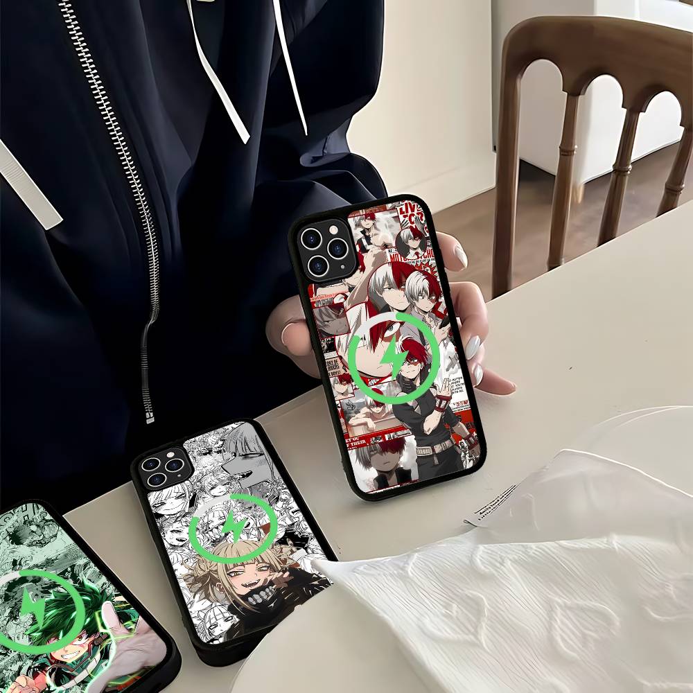 Meine H-Hero Academia D-Deku Für Magsafe Magnetische Hülle Für IPhone 17 Air 16 15 14 13 12 11 Pro Max Plus Kabelloses Laden