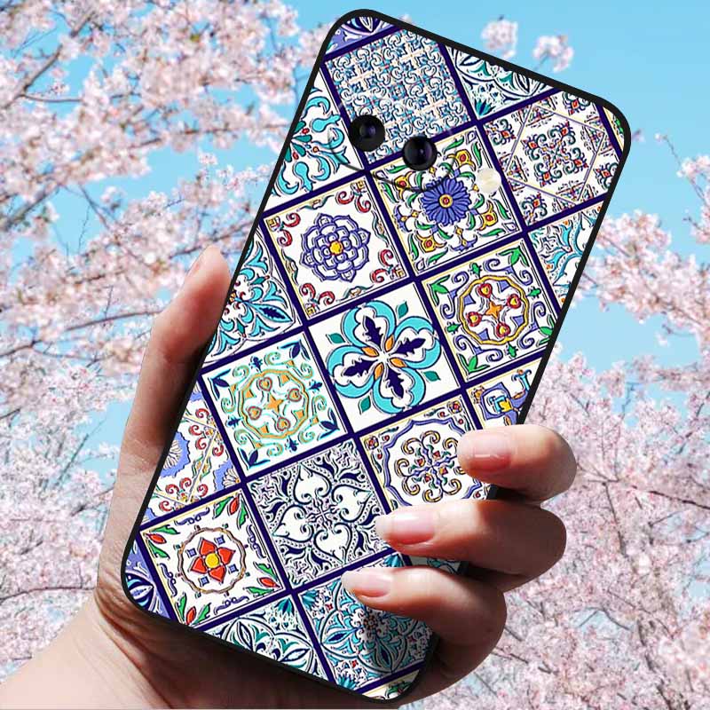 For Google Pixel 9a 3D Relief Flower Emboss Soft Silicone Case Cartoon Painted Back Cover for Google Pixel 9a 9 A 3D Relief Case