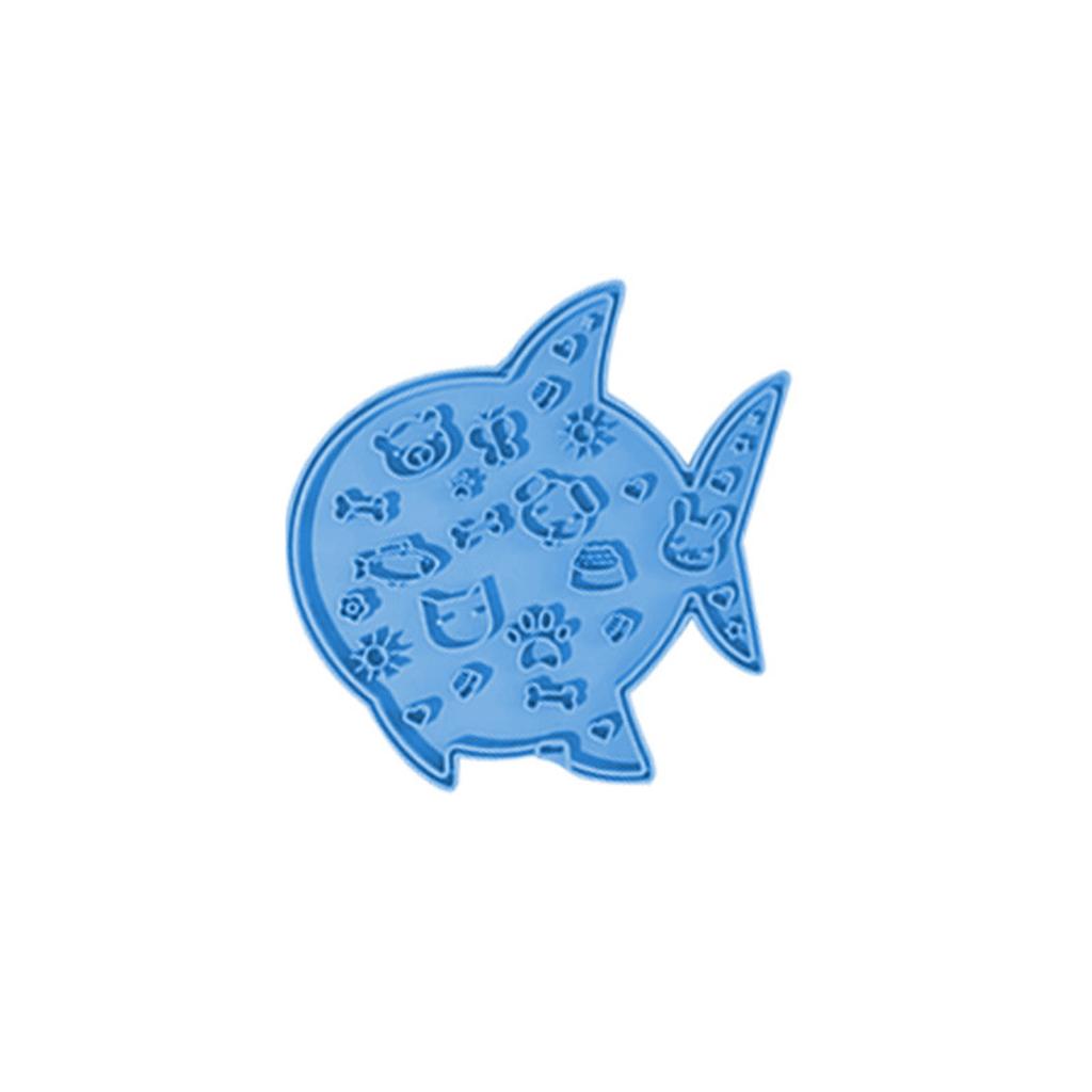 Fish Shape Silicone Slow Feeder for Dogs and Cats, Lick with Suction Cups, Eating Training Pad for Slow Feeding