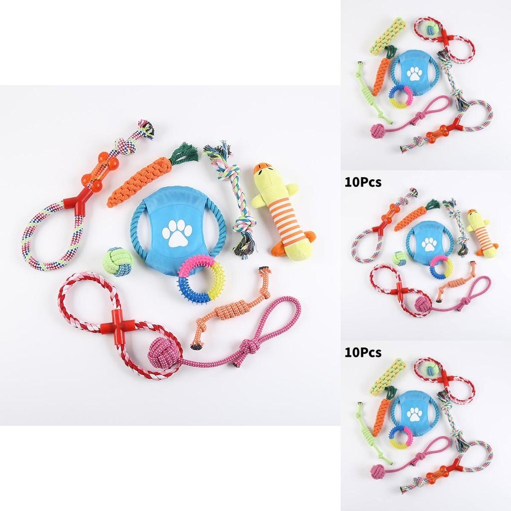 High-quality Cotton Rope Dog Toy Set With Durable Chew Balls For Playful Pets