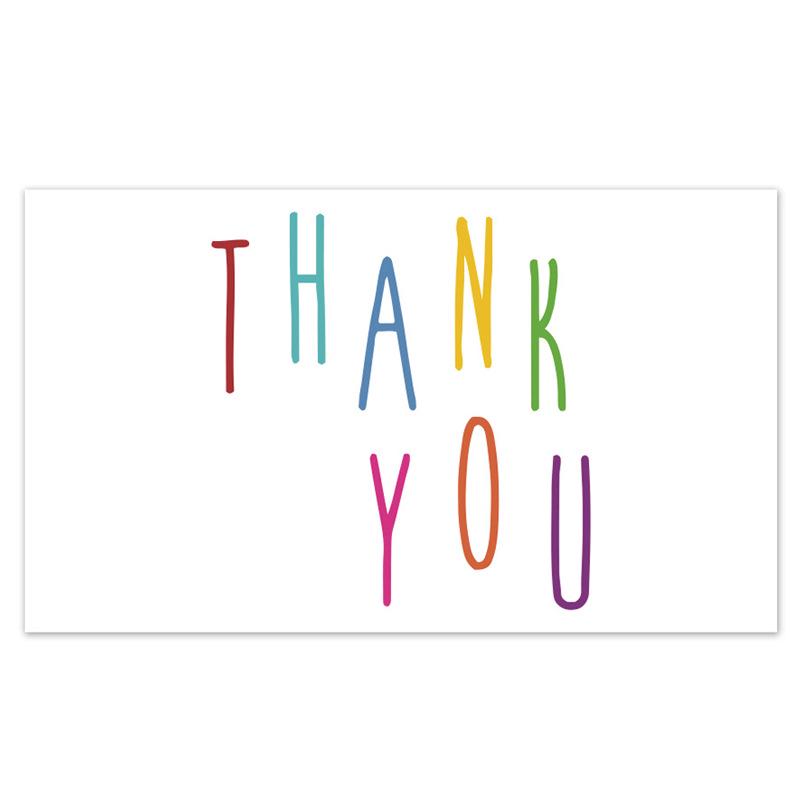 Pink 'Thank You' Cards - 50 Sheets/Pack for Gift Boxes, Decorations, and Postcards