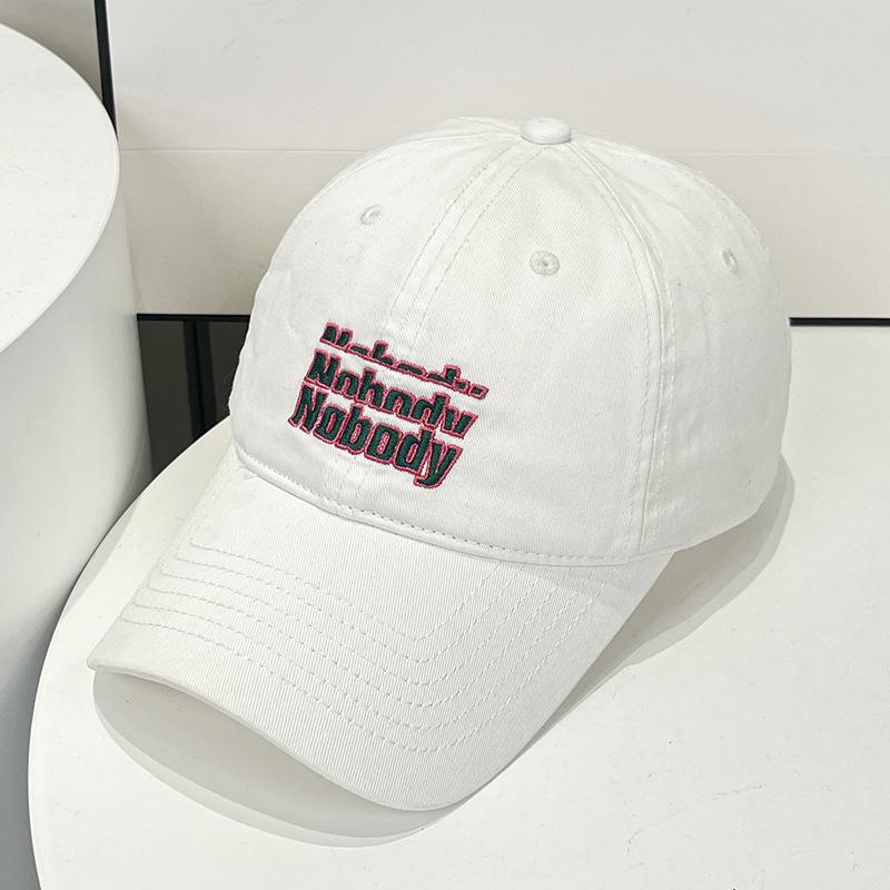 Face showing Small Hat for Women In Summer Korean Version Letter Embroidery Fashion Baseball Cap Spring and Autumn Sun Protection Baseball Cap Men