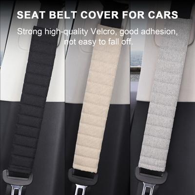 Car Seat Belt Covers Cushion Soft Cloth Safety Belt Protector Shoulder Strap Extra Long Protective Pad Protect Your Neck And Shoulder Car Accessories