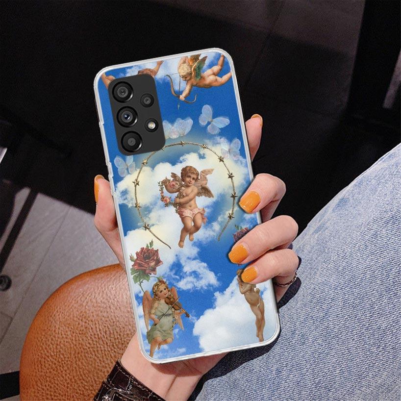Bible Angel Phone Case For Samsung Galaxy A52 A32 A22 A12 A51 A31 A50S A30S A20S A10S Note 20 Ultra 10 Plus S10 A72 A71 Galaxy A