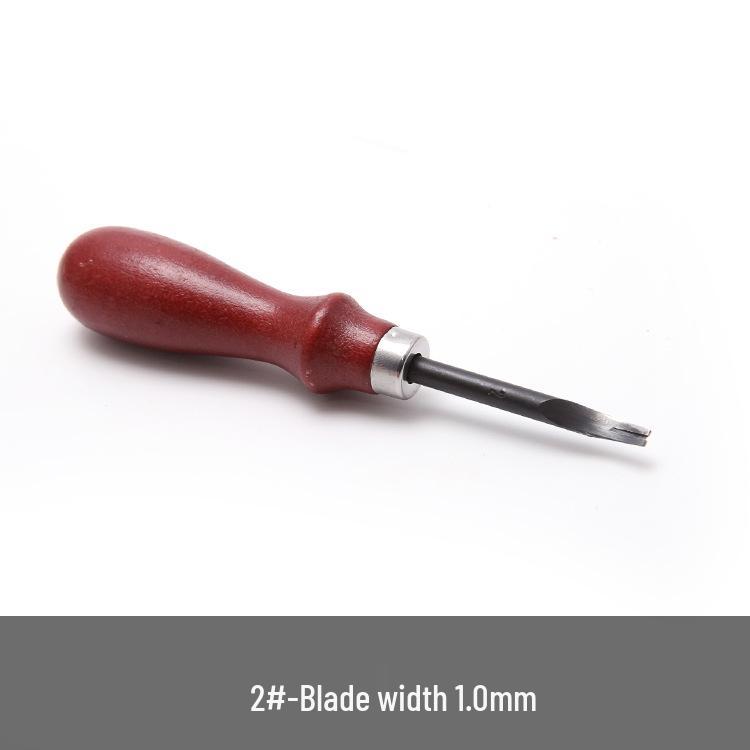 

Красная ручка DIY Триммер для кожаной поверхности для кожи растительного дубления Trimmer-2# (1.0mm)