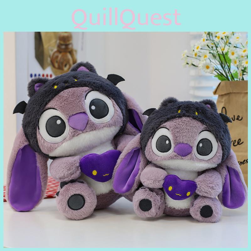 Plush Purple Demon Stitch Doll Soft Cuddly Toy Adorable Animal Pillow For Kids