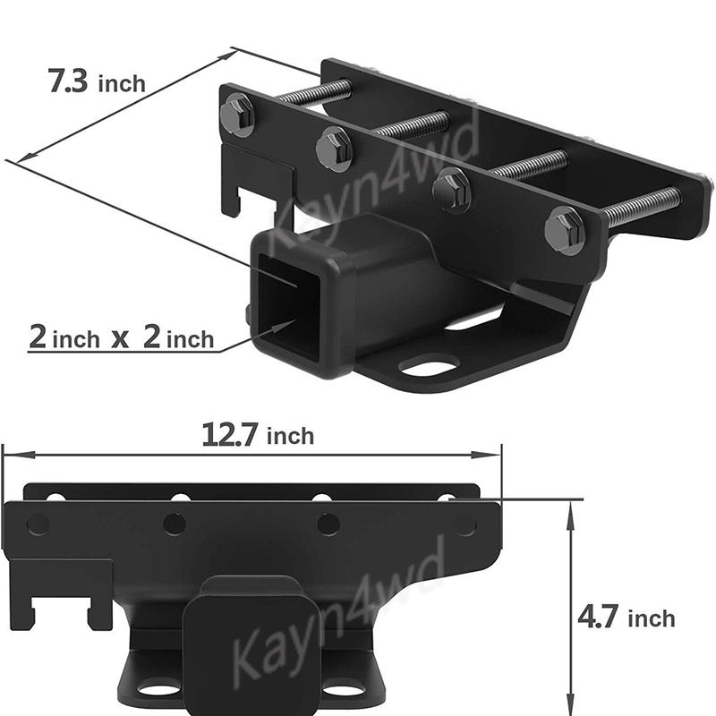 Accessori Esterni Off Road Kit Ricevitore Gancio di Traino per Paraurti Posteriore da 2 Pollici per Jeep Wrangler JK JL Gladiator JT 2007-2025