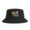 Vintage Awesome 1966 Retro 60Th Birthday Usa Flag Bucket Hat For Men Women  Fisherman Hats Casual Beach Travel Caps Sun Hats