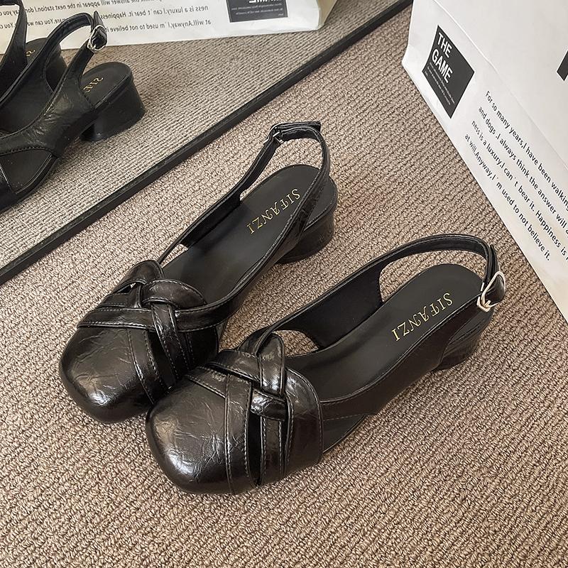 Fashion Mary Jane Women's Shoes Spring Autumn Outdoor Wear Thick Bottom Anti-slip Chunky Heel Single Shoes Fashionable All-Match