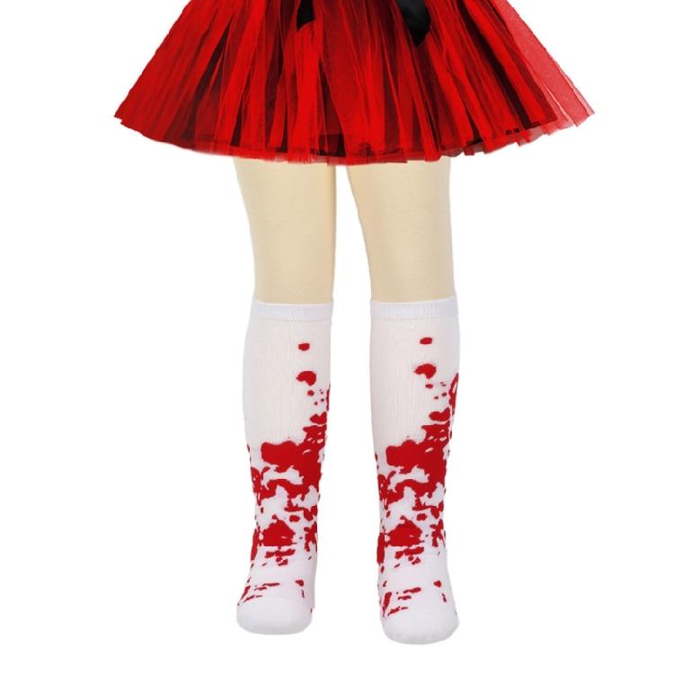 

Halloween Thigh High Stockings Knee Highs Socks Cosplay Festival Stockings Bloody Long Tube Socks Hosiery for Kids 35