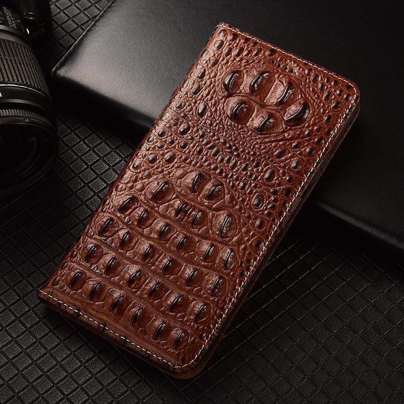 Crocodile Claw Genuine Leather Flip Case for Oneplus 6 6T 7 7T 8 8T 9 9T 9T 10 10T 10T 11 12 12R 13 13T 13R 15 Pro Cover Cases