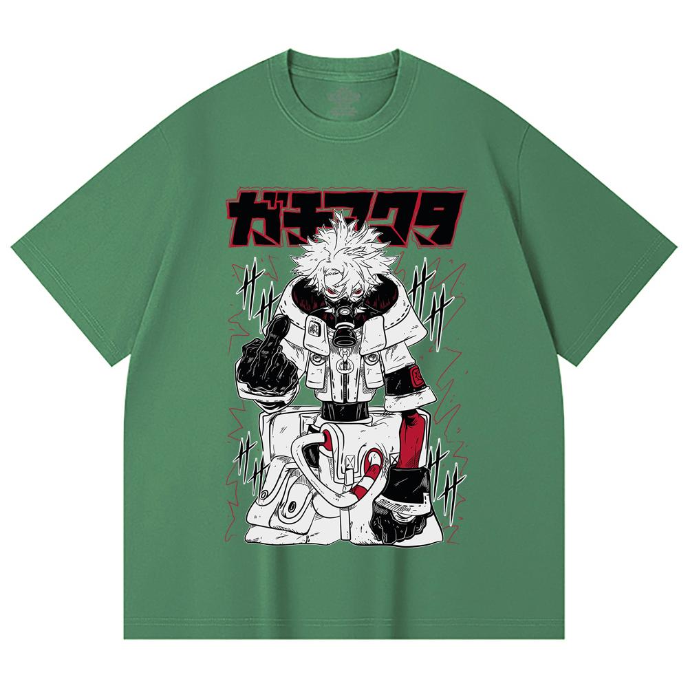 230 Gsm 100% Cotton Gachiakuta V5 Rudo White Print Unisex Heavy Cotton T Shirt