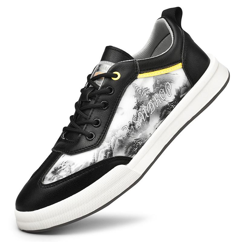 

Брендовая мужская повседневная обувь в стиле чернил, модные черные кроссовки на плоской подошве, мужская дизайнерская обувь для прогулок на открытом воздухе 43