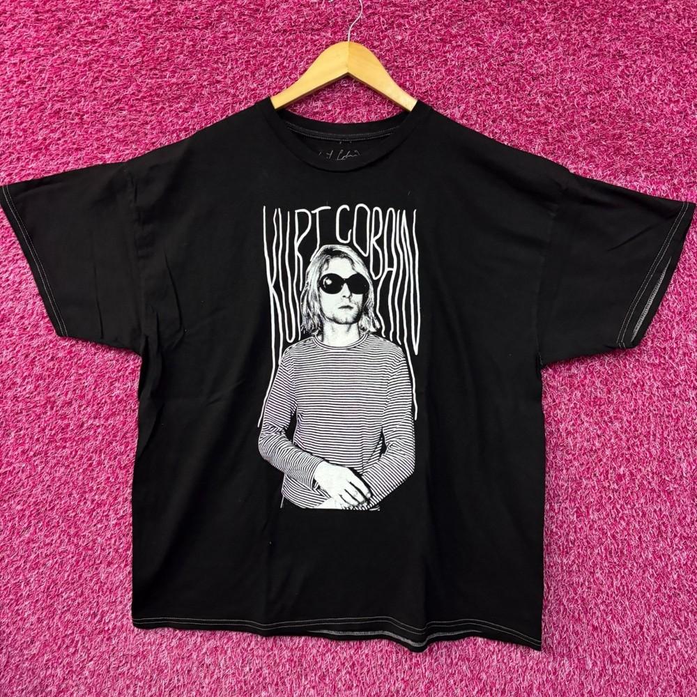 

Kurt cobain Nirvana mineral wash distressed Tshirt size large Unisex T-Shirt XXL
