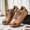 Men's Retro Genuine Leather Casual Shoes, Stylish Lace-Up, Ultra-Durable Outsole, Must-Have for Trendsetters Street & Daily Vibe