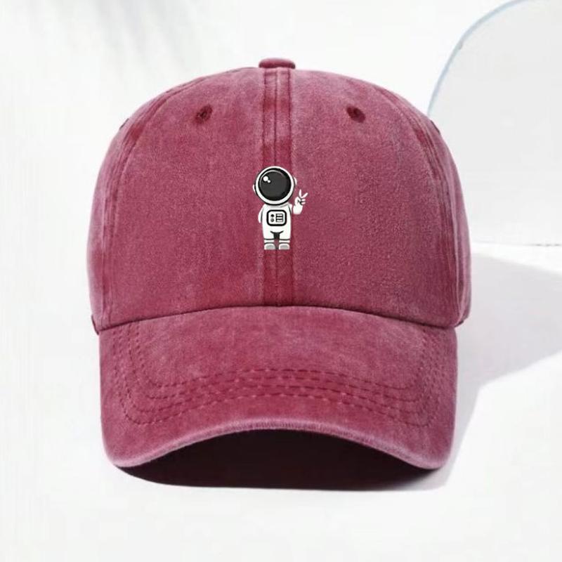 

Customize Astronaut Vintage Washed Cotton Baseball Cap Adjustable Distressed Trucker Hat for Men Women Space Exploration Cap розы красного