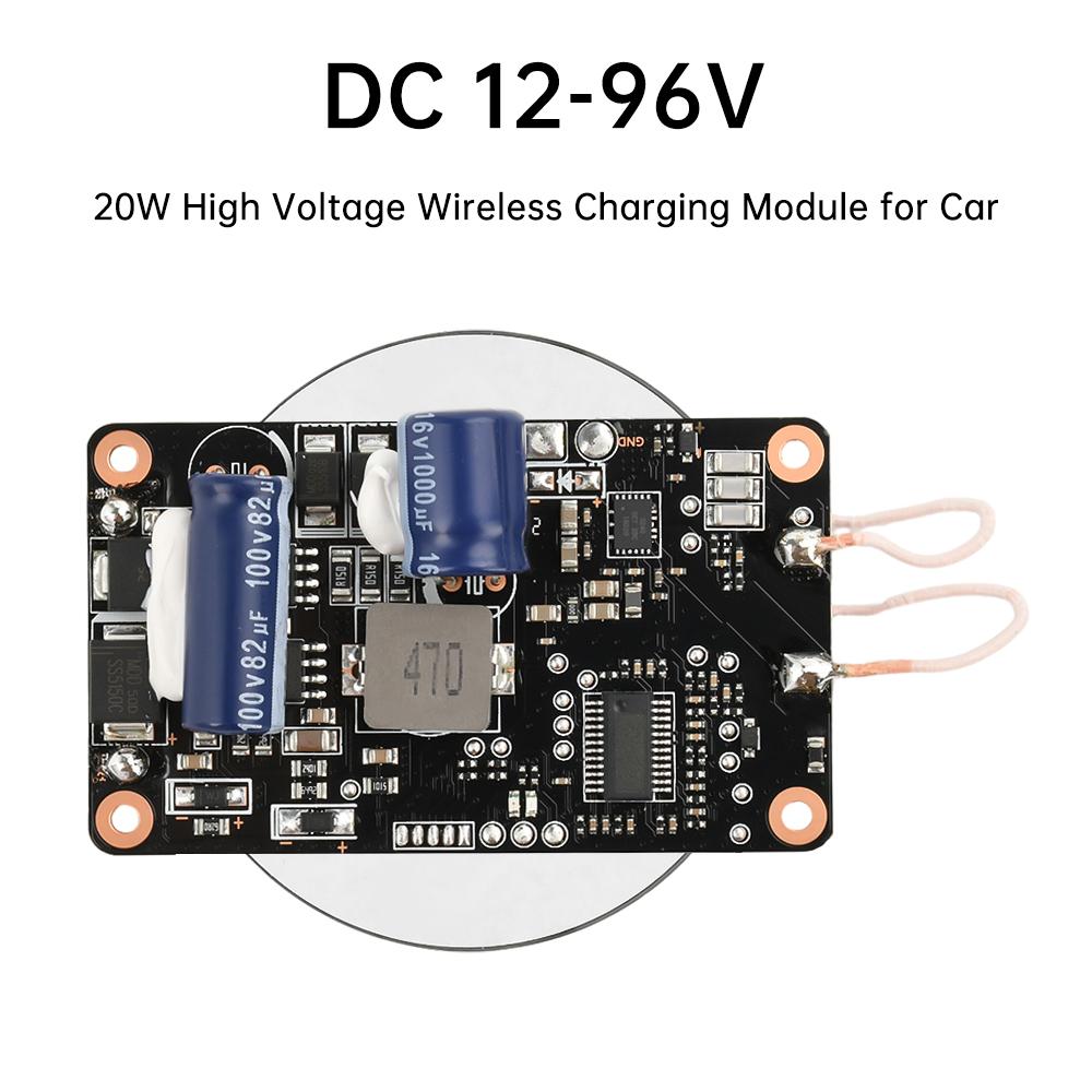 DC 12-96V 20W Kabelloser Lade-Sender-Modul für DIY-Autos/Elektrofahrzeug-Modifikation Schnelllade-Leiterplatte