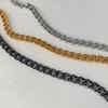 EMANCO Gold Color Stainless Steel Necklace Hip-Hop Style Cuban Chain Element Wear Trendy Fashion Men's Jewelry Necklaces