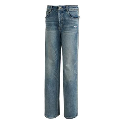 Originals Ausgewaschene Schlaghose Neujahrsedition Wassergewaschene Micro-Schlaghose Sportstreifen Schmal geschnittene Jeans Damen Hosen KT-3173