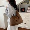 Yogodlns Soft Plush Women's Small Handbags Simple Faux Fur Female Fluffy Clutch Purse Winter Fashion Furry Tote Solid Color Shoulder Bags