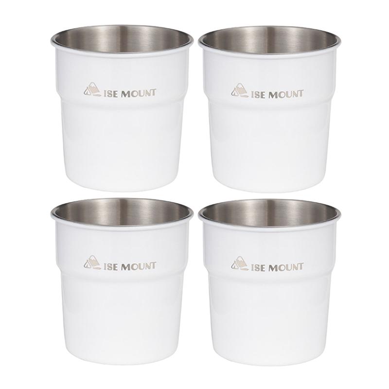 300ml Beer Wine Cups Portable Stainless Steel Tableware Tea Coffee Milk Beer Mug Stackable Camping Water Cup for Travel Hiking
