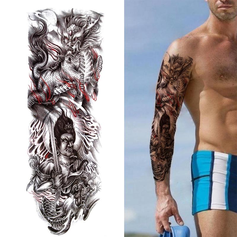 Waterproof Full Arm Flower Tattoo Stickers